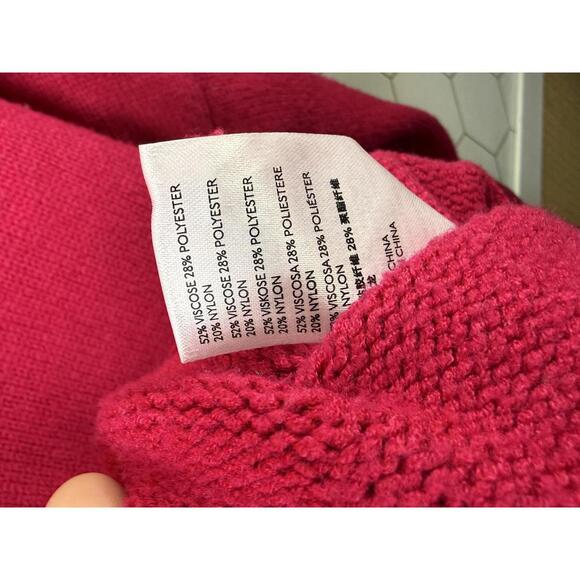 Maeve by Anthropologie Bright Red/Pink Crystal Tunic Sweater - Size - Small - Picture 7 of 7